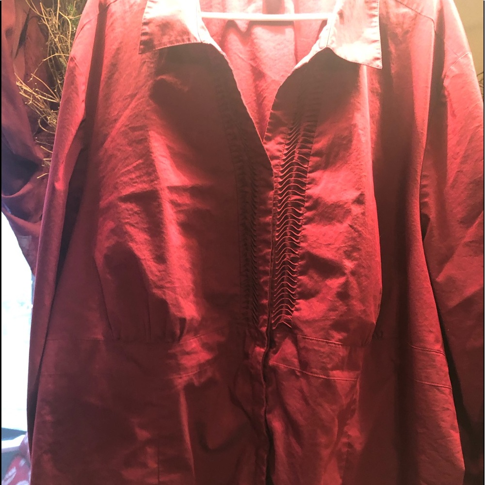 Liz & Me for Catherine’s burgundy dress shirt. 5X plus